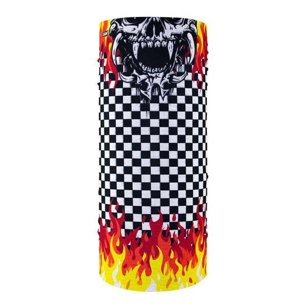 Zanheadgear Motley Tube Polyester Checkered Flames