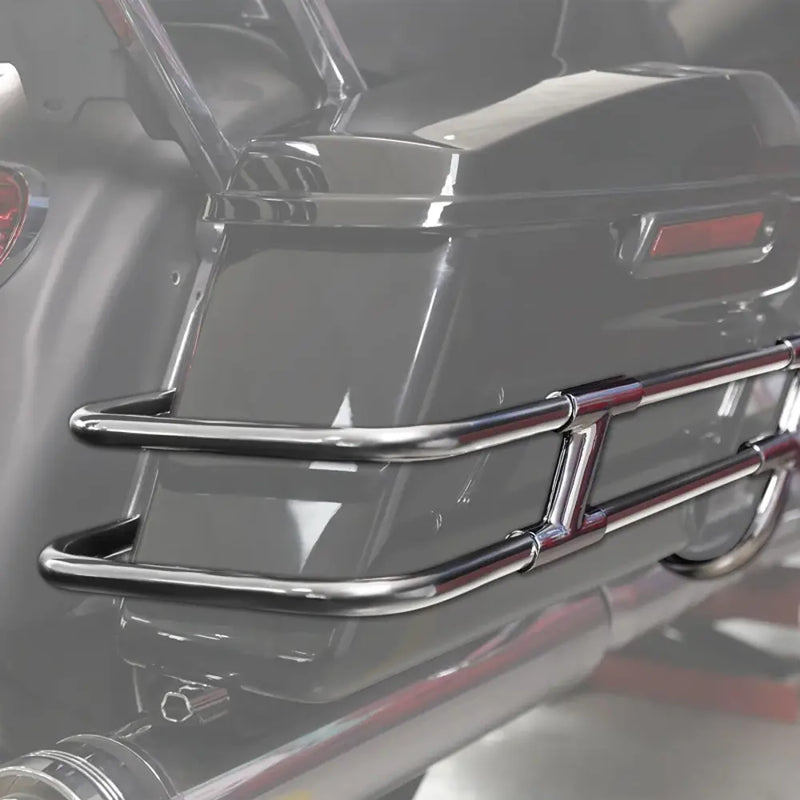 Zodiac Hard Saddlebag Guard Kit for Harley 14-25 Touring 103/107/114" (excl. CVO) / Chrome  - Customhoj