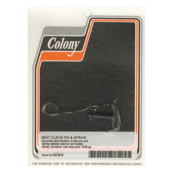 COLONY Fästen/Montering Sadel Colony Seat Clevis Pin & Spring Kit HD 29-UP Customhoj