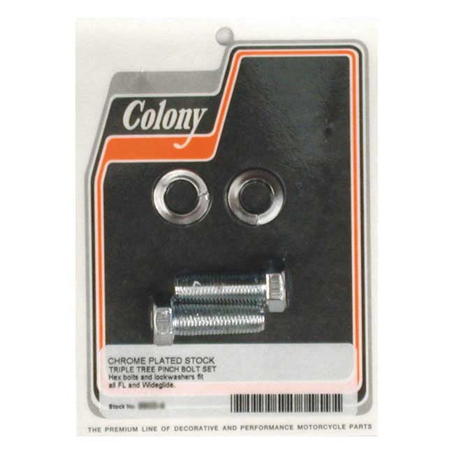 COLONY Montering gaffelkrona Colony Triple Tree Pinch Bolt Set FL / Wide Glide Customhoj