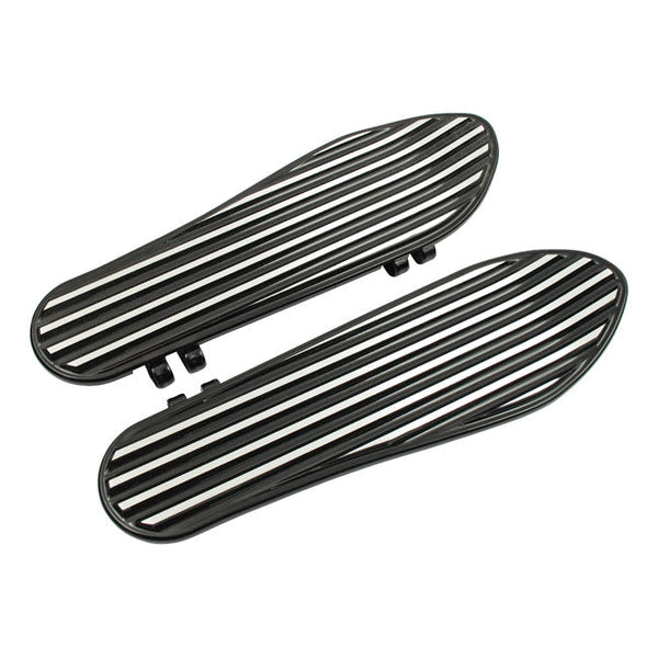 Covingtons Floorboards Harley 86-17 FL Softail; 12-16 Dyna FLD Switchback; 83-21 Touring; 09-21 Trikes / Contrast Cut Covingtons Adjustable Finned Floorboards for Harley Customhoj