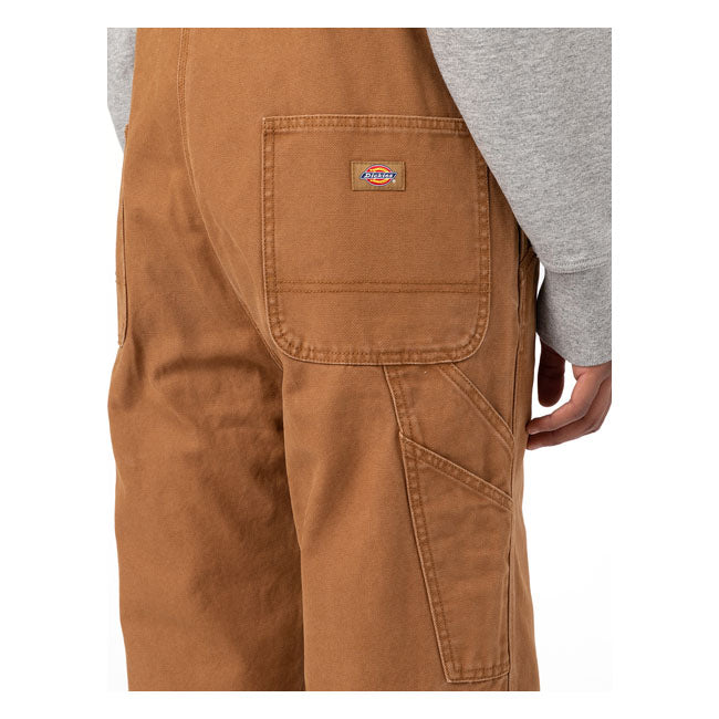 Dickies Overall Dickies Duck Canvas Bib Stone Washed Brown Duck Customhoj