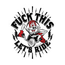 Down-n-Out Klistermärke Down-n-Out Lets Ride Klistermärke Customhoj