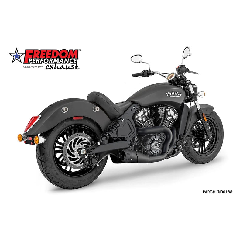 Freedom Performance Indian Slip-On Black / American Outlaw / Black Freedom Performance Shorty 2-1 Slip-Ons Black / Chrome Indian Scout 15-up Customhoj