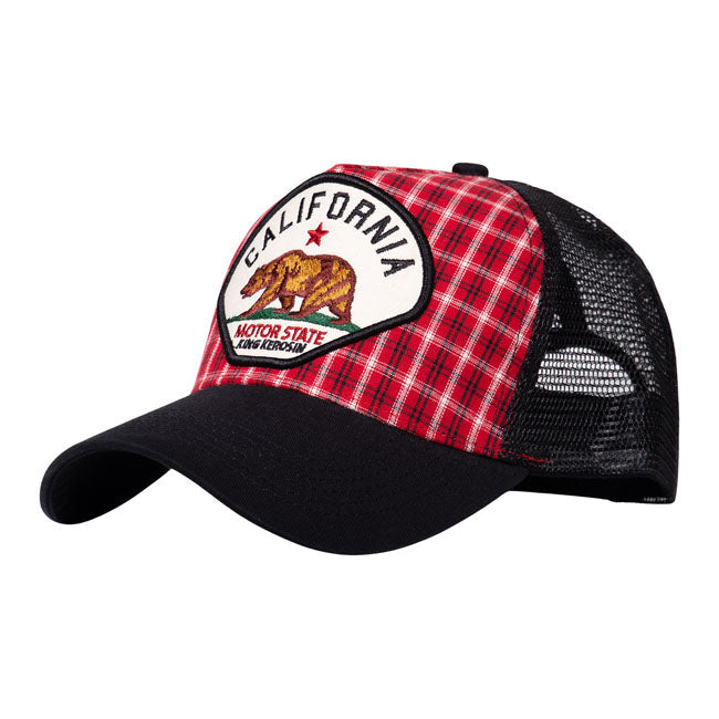 KING KEROSIN Keps King Kerosin Red Bear trucker Keps Svart Customhoj