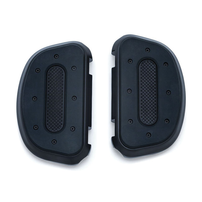 Kuryakyn Floorboards Harley 86-21 FLT/Touring; 86-21 FL Softail (excl. FXFB/S, FXDRS); 06-17 Dyna (with passenger floorboard brackets) / Black Kuryakyn Heavy Industry Passenger Floorboards for Harley Customhoj