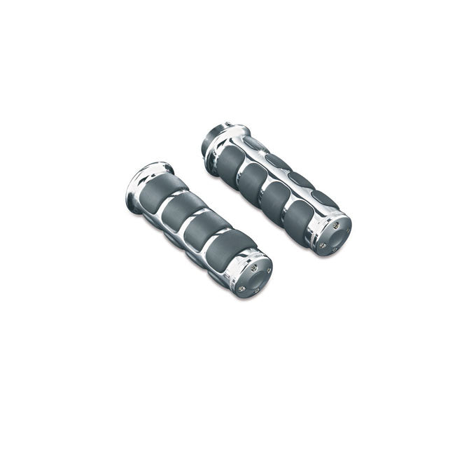 KURYAKYN Handtag Krom / 97-05 Honda Valkyrie Kuryakyn ISO-grips Honda Svart / Krom Customhoj