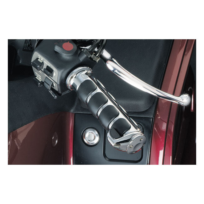 KURYAKYN Handtag Kuryakyn ISO-grips Honda Svart / Krom Customhoj