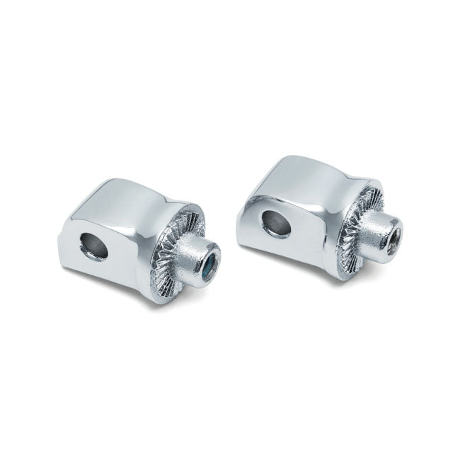 Kuryakyn Kuryakyn Adapters Softail 18-21; 20-21 LiveWire / Rear / Chrome Kuryakyn Splined Footpeg Adapters for Harley Customhoj