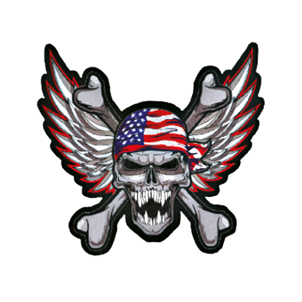 Lethal Threat Patch Lethal Threat Patch Winged Usa Skull Customhoj
