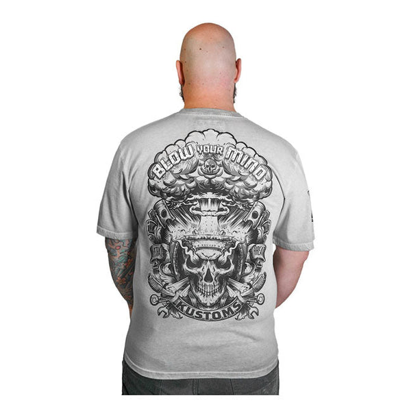 LETHAL THREAT T-shirt Lethal Threat Blow your mind kustoms T-shirt Grey Customhoj