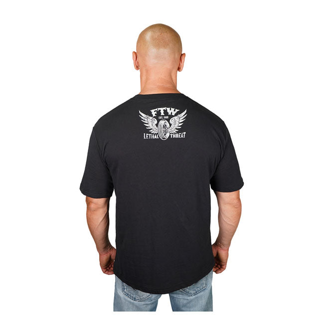 LETHAL THREAT T-shirt Lethal Threat Middle Finger Gorilla T-shirt Svart Customhoj