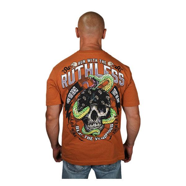 LETHAL THREAT T-shirt Lethal Threat Run with the Ruthless T-shirt orange Customhoj