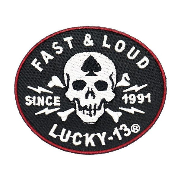 Lucky 13 Patch Lucky 13 Fast And Loud Patch Svart Customhoj