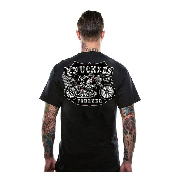 Lucky 13 T-shirt Lucky 13 Knuckles T-Shirt Svart Customhoj