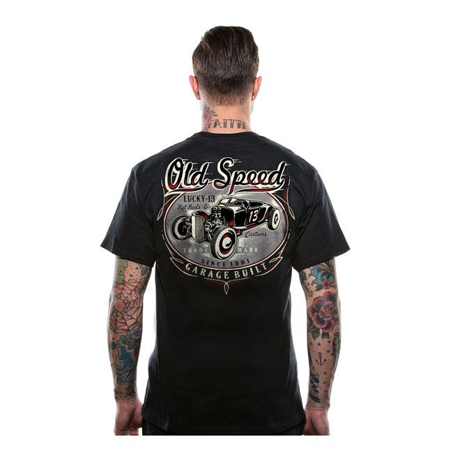 Lucky 13 T-shirt Lucky 13 Old Custom T-Shirt Svart Customhoj