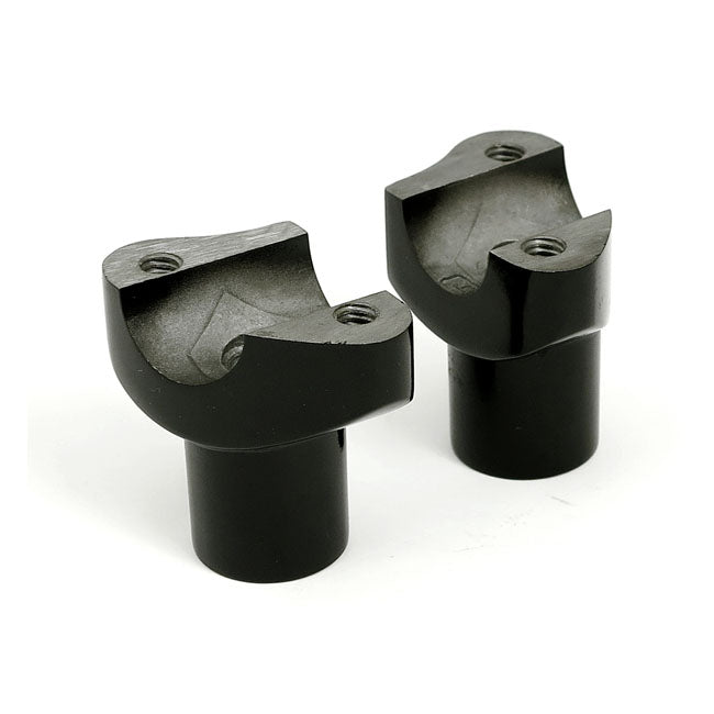 MCS Risers Svart OEM Style Risers. 2" Rise. Svart / Krom Customhoj