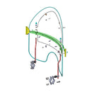 NATIONAL CYCLE Vindruta HD NC 'Vintage' reproduction beaded Vindruta Röd Nedre Knucklehead 36-47; Panhead 48 Customhoj