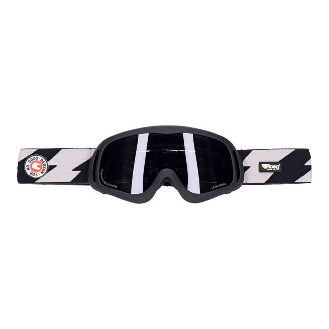 ROEG Goggles Roeg Peruna Gray Bolts goggle Vit/Svart strap Customhoj