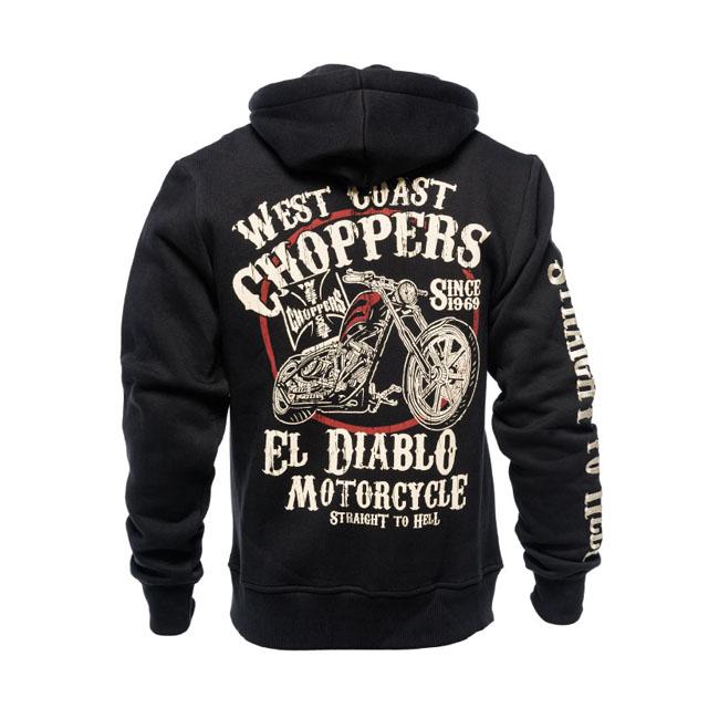 WEST COAST CHOPPERS Hoodie WCC El Diablo Zip Hoodie Svart Customhoj