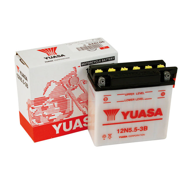 YUASA Batteri Bly Yuasa 12V Blybatteri. 5.5Ah L138xB61xH131mm Customhoj